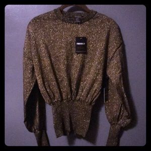 Gold Sweater like top !! Super cute !!